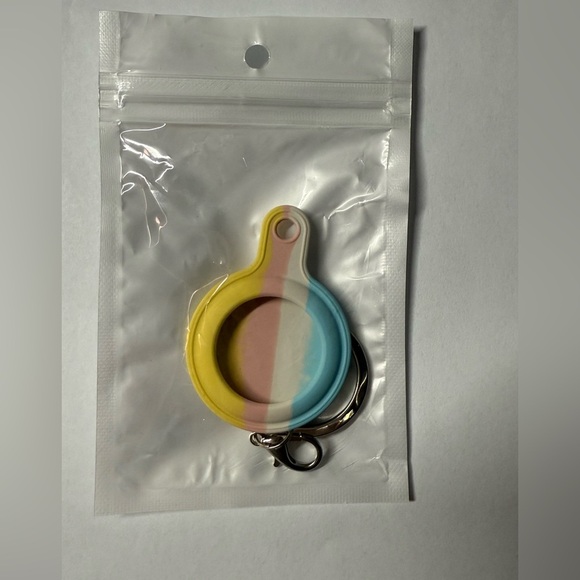 Colorful Air Tag cover Keychain Set of 4 - Picture 2 of 5